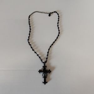 GUESS BEADED CRUCIFIX NECKLACE